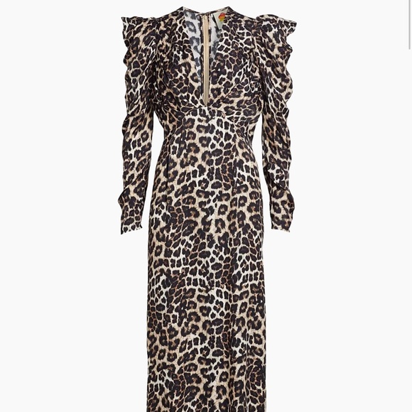 Farm Rio Dresses & Skirts - Farm Rio   Leopard V-Neck Midi-Dress